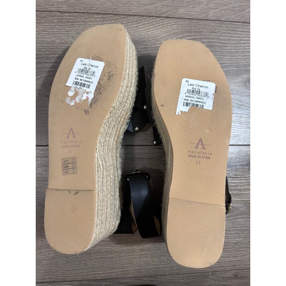 Aquatalia “BRIANNE” Studded Wedge Sandal 11 - Picture 9 of 12